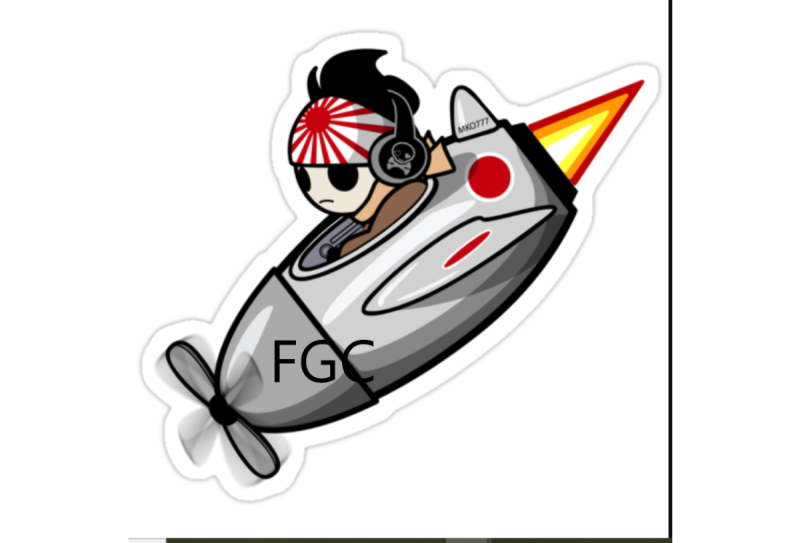 Наклейка самолёт камикадзе