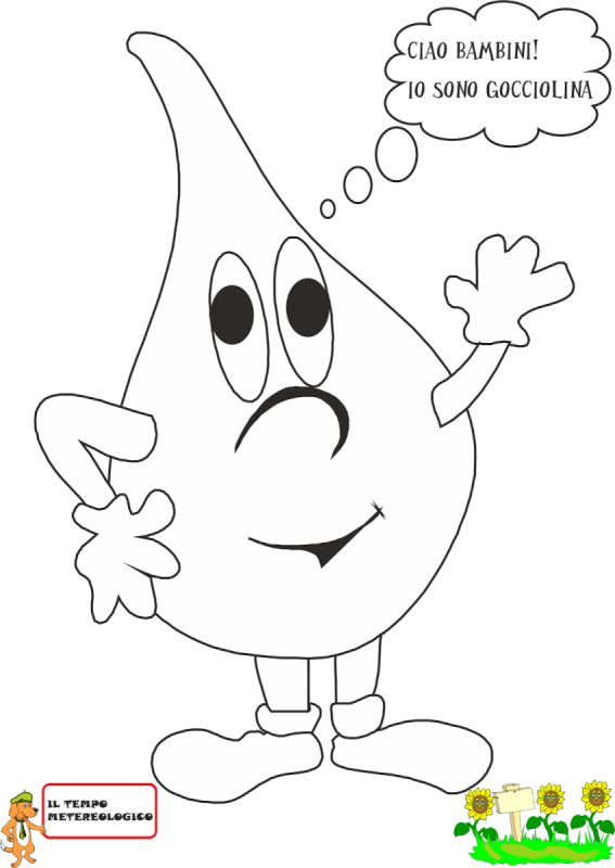 Капля черно белая