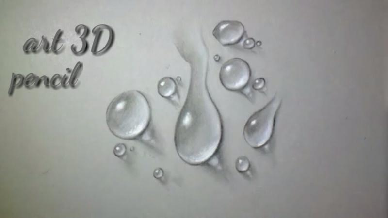 Капля воды акварелью