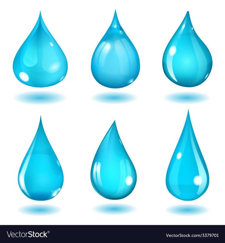 Капельки разных размеров