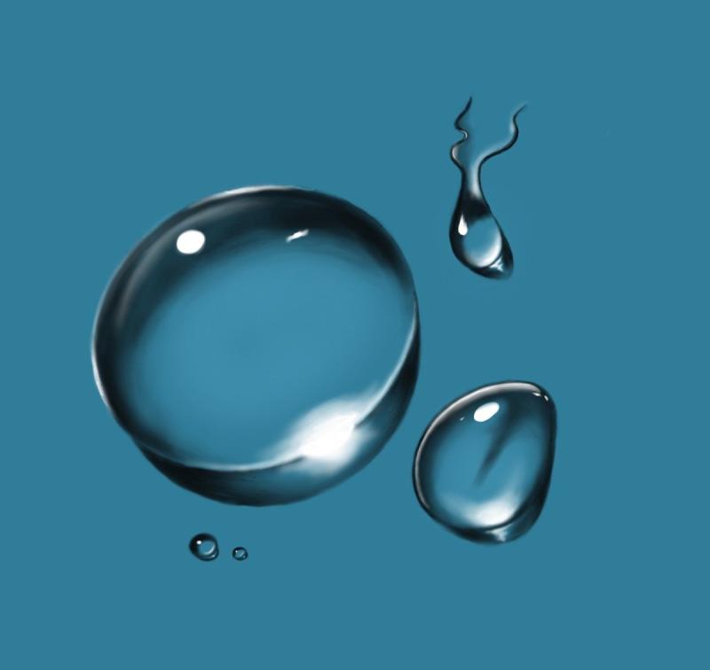 Нарисовать каплю воды