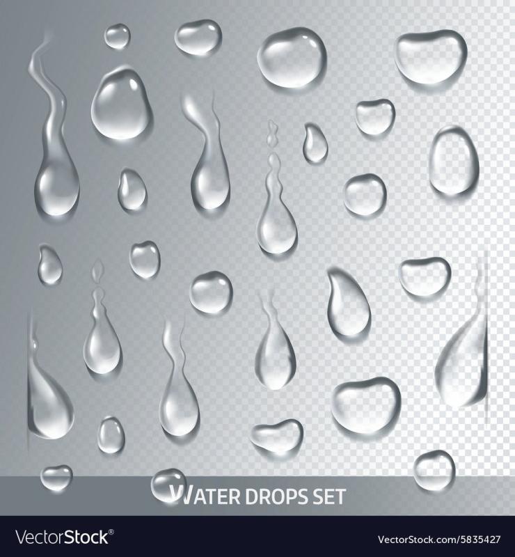 Капли воды реалистичные