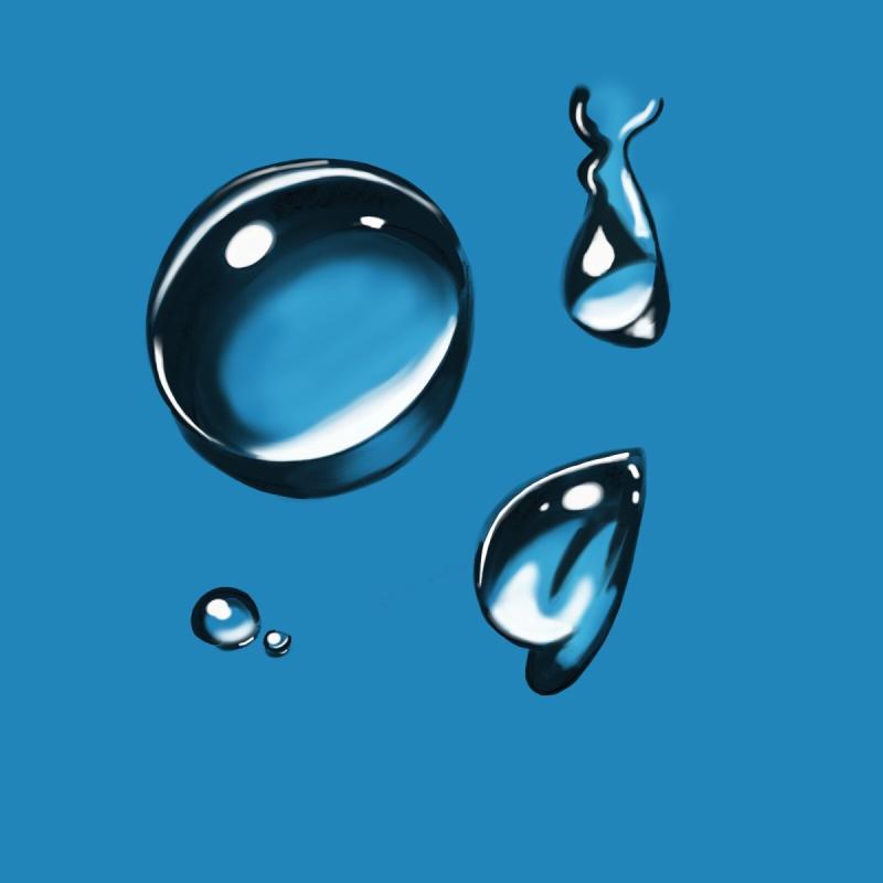 Нарисовать каплю воды