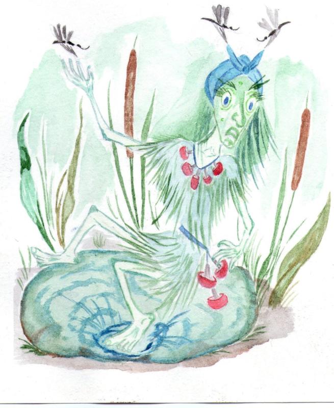 Ведьма раскраска