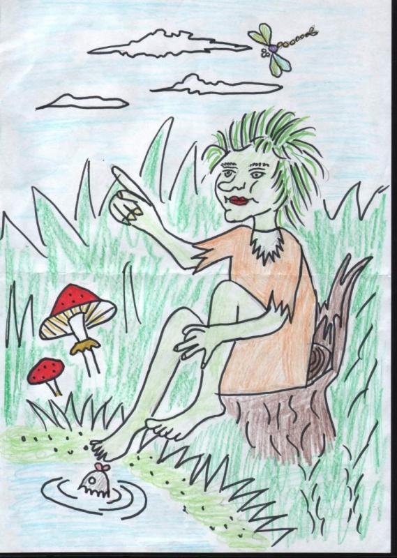 Кикимора Болотная для срисовки