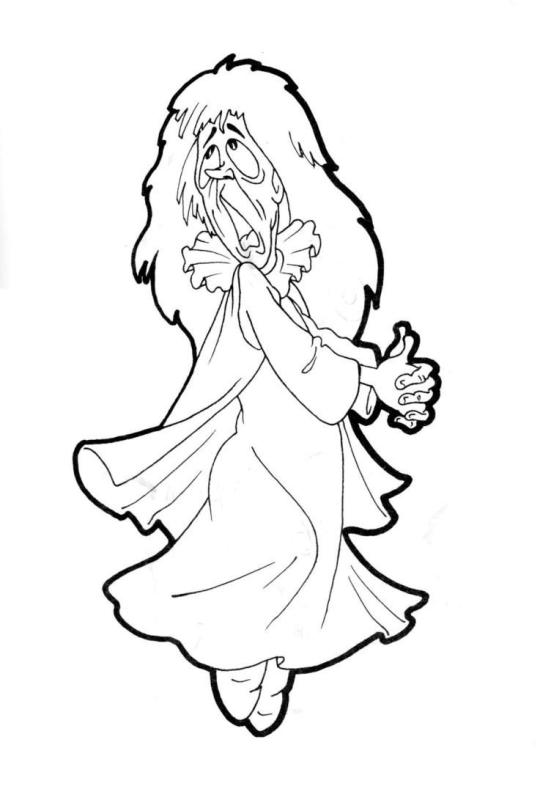 Раскраска призрак