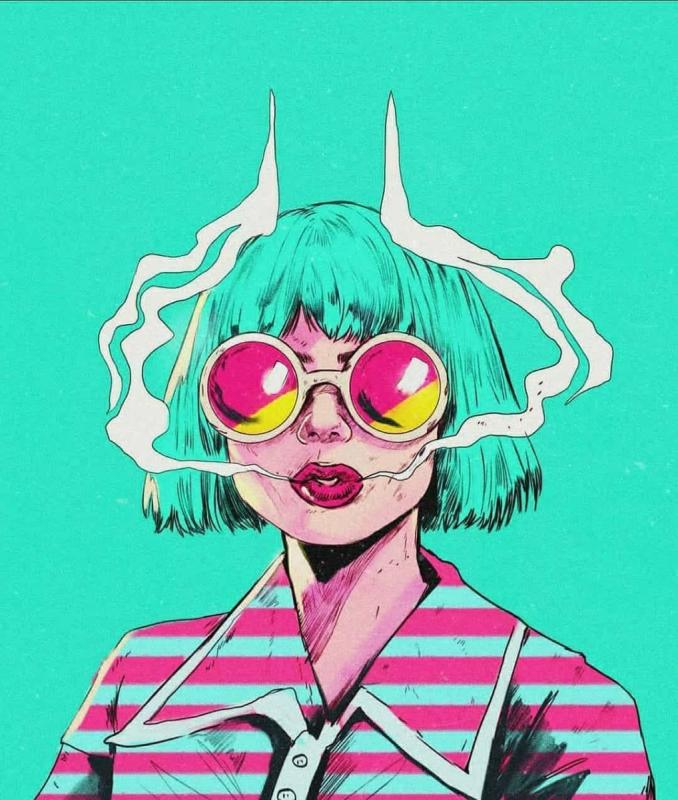 Барт симпсон Art психоделика