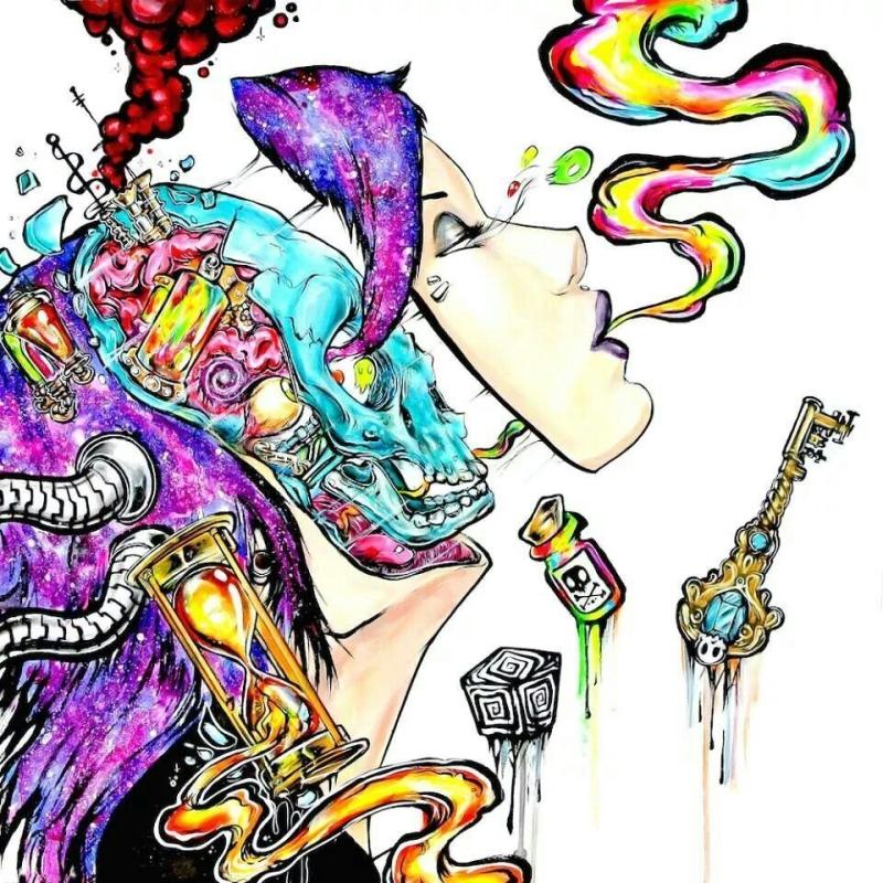 Эйнштейн арт психоделика