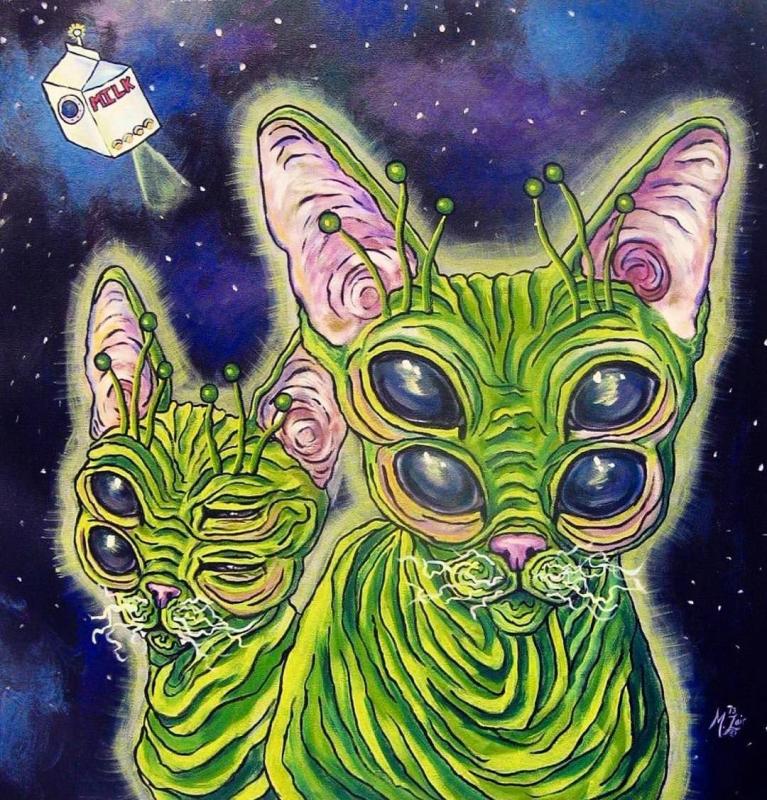 Арт в кислотных цветах