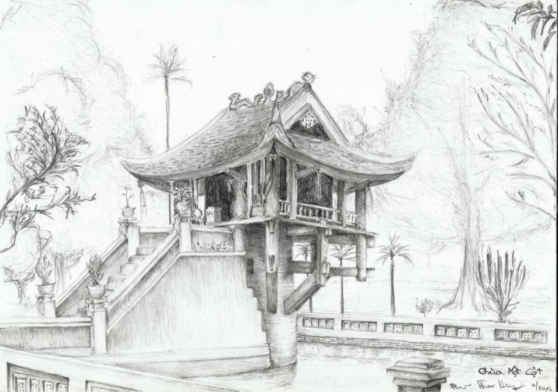 Храм Япония эскиз