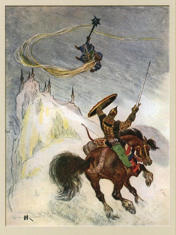 Иллюстрация к Вещему Олегу карандашом