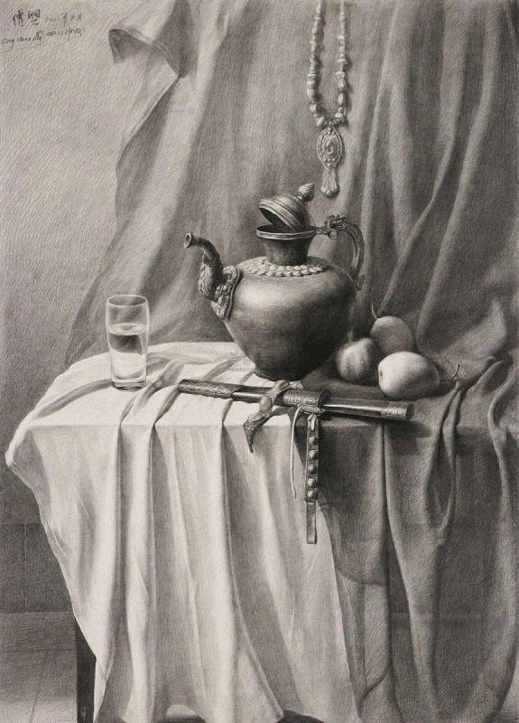 Натюрморт карандашом Академия художеств