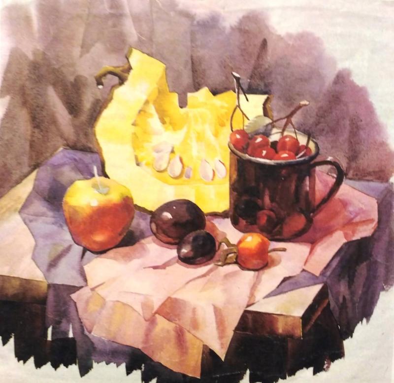 Иогансона лицей натюрморт акварелью