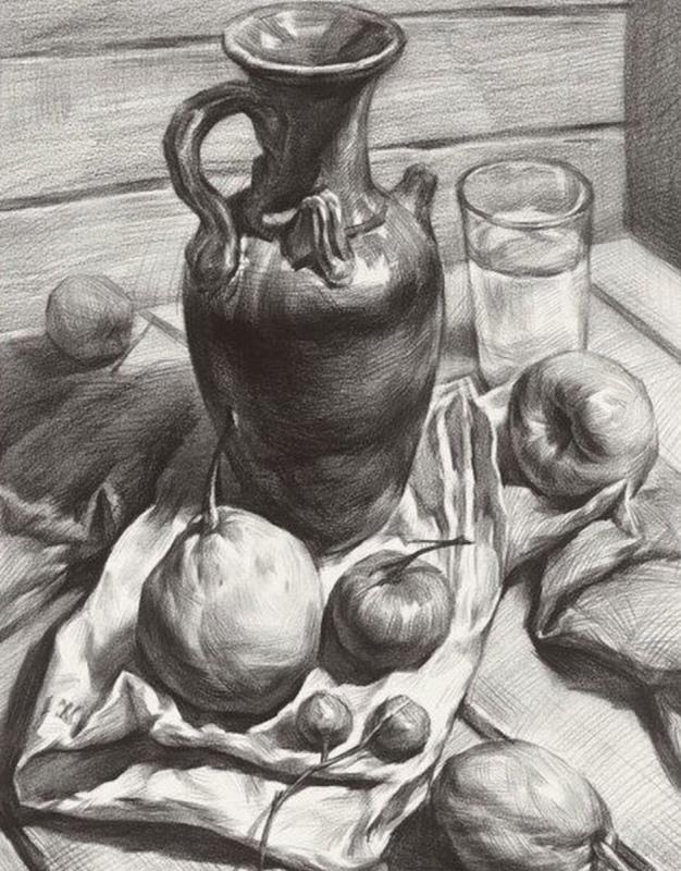 Натюрморты карандашом Юрий Кушевский