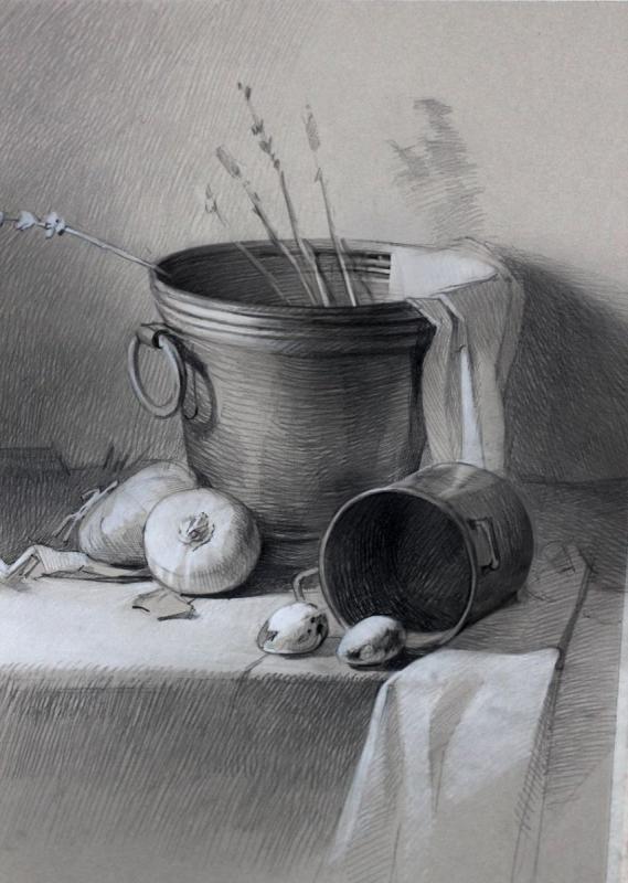 Натюрморт углем Репинка