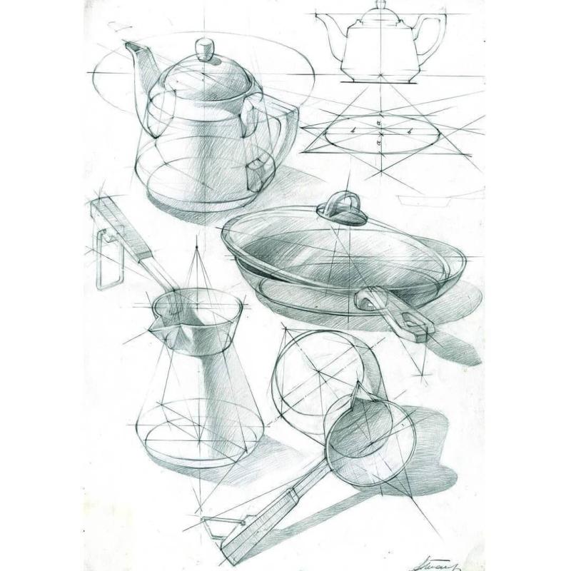 Академический Строгановка линейно конструктивный натюрморт