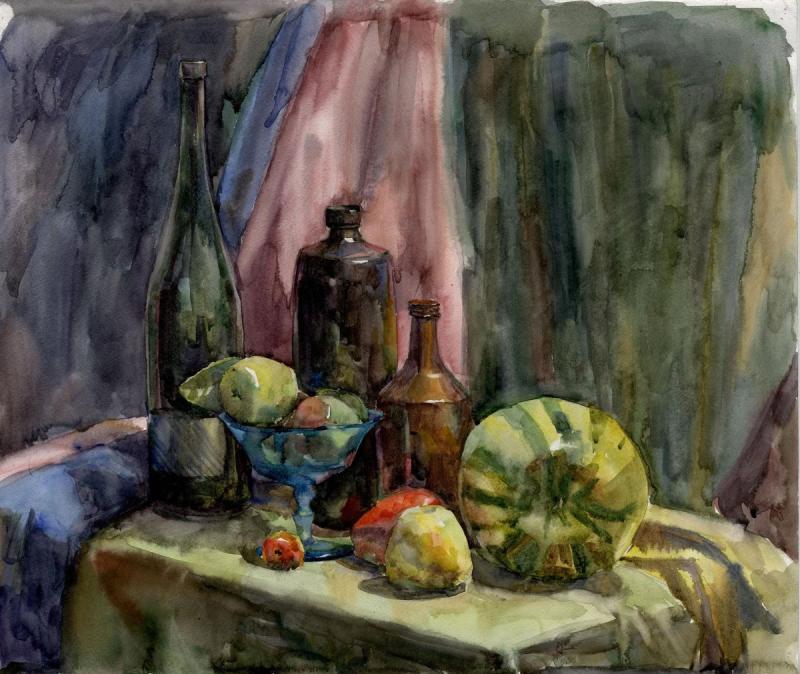 Козьяков Борис акварель натюрморт акварелью