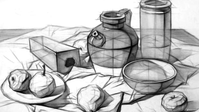 Академический Строгановка линейно конструктивный натюрморт