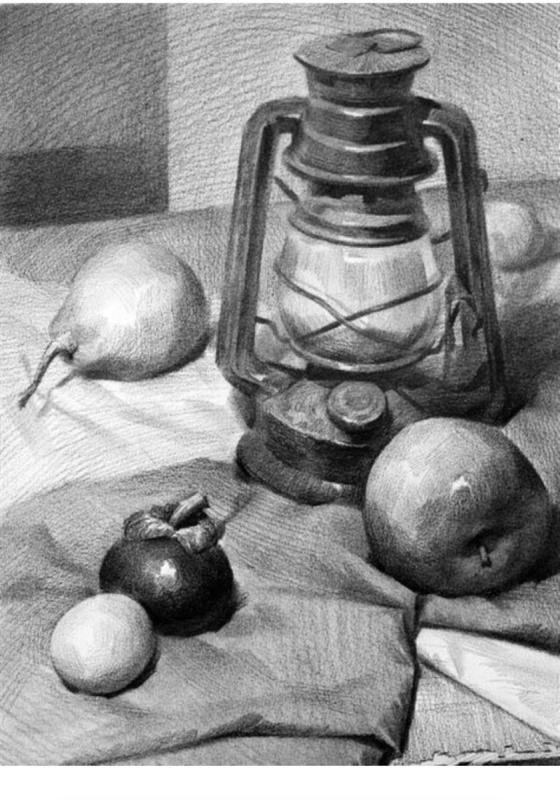 Натюрморт гризайль Академия художеств