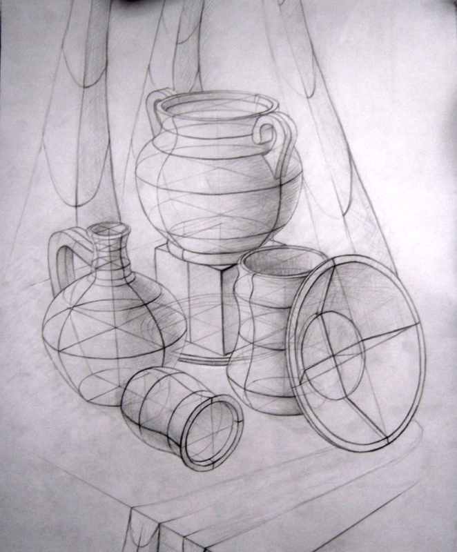 Академический линейно конструктивный натюрморт