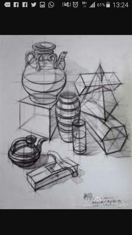 Академический линейно конструктивный натюрморт