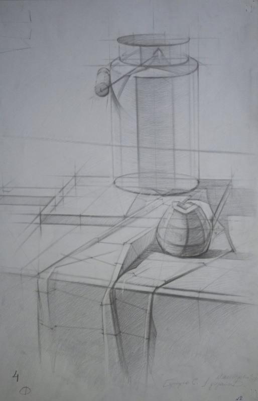 Академический линейно конструктивный натюрморт