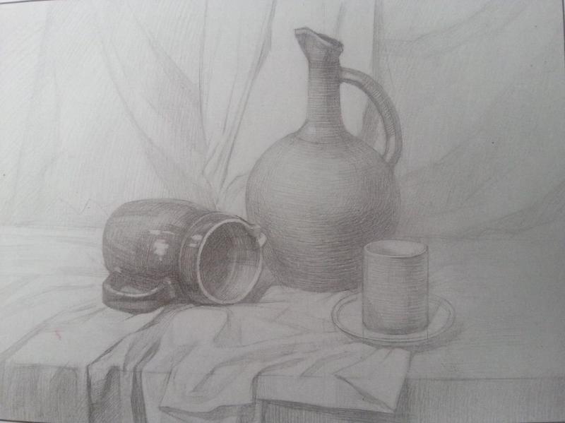 Натюрморт постановка карандашом