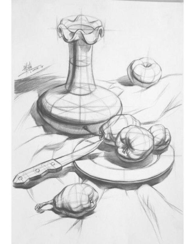 Конструктивное построение натюрморта