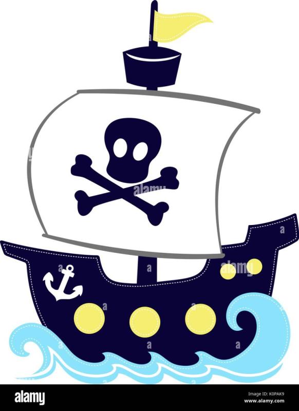 Аппликация кораблик пиратский