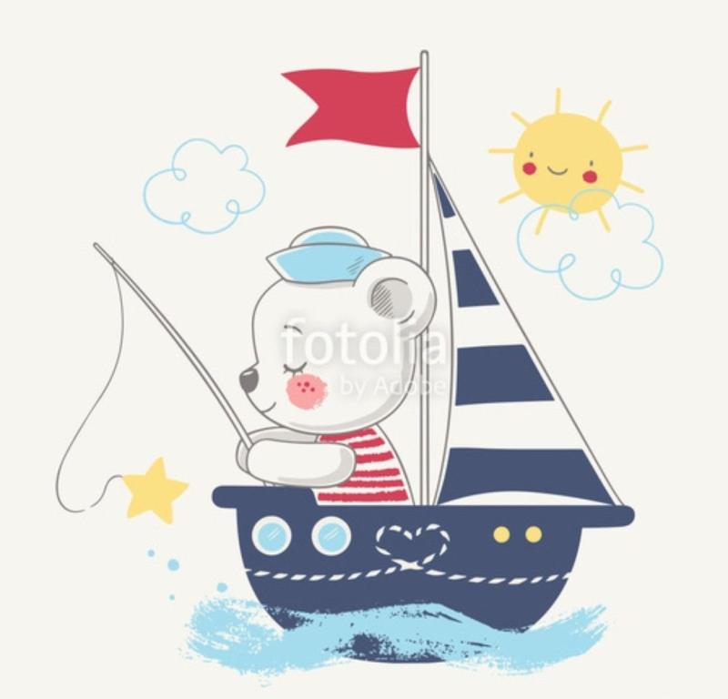 Мишка на кораблике