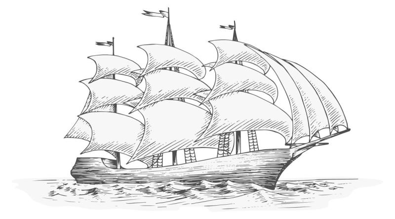 Корабль Алые паруса раскраска