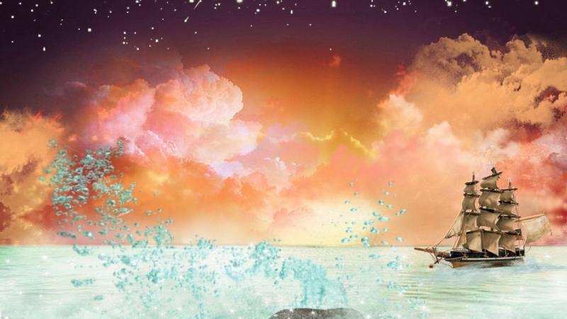 Море и корабль сказочный