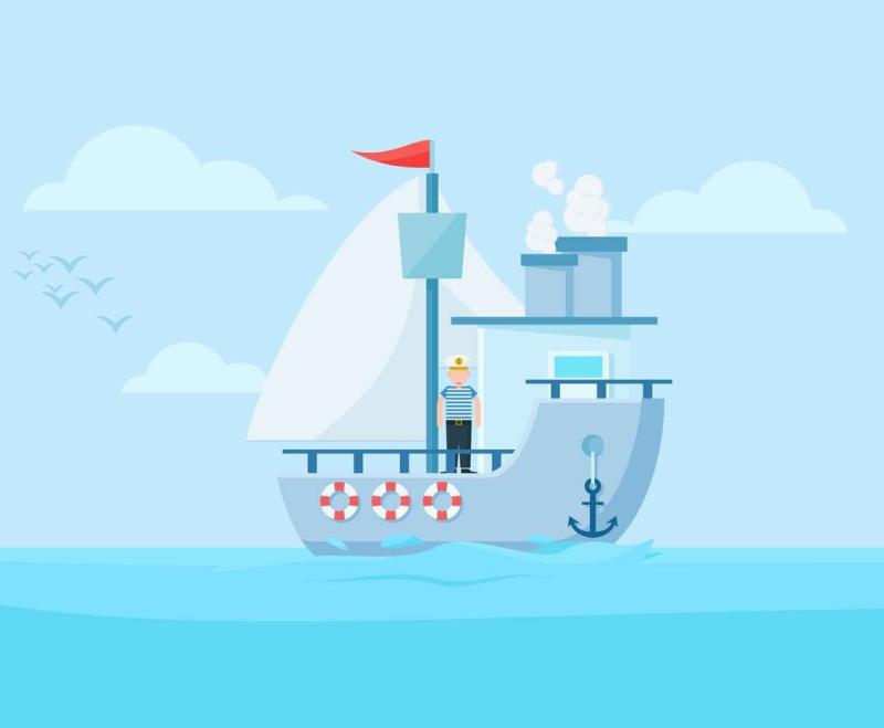 Корабль Векторная Графика