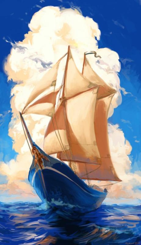 Парусник картина