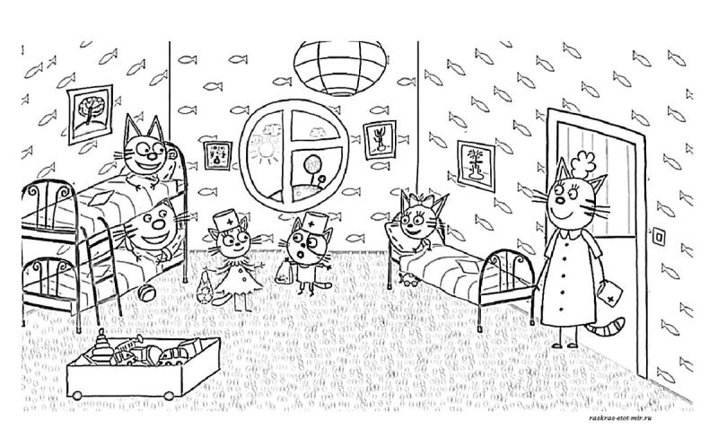 Кот Саймона. Раскраска
