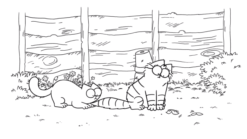 Раскраска кот в машине