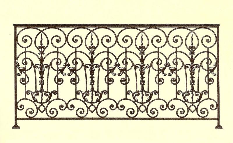Кованый забор в стиле Ампир