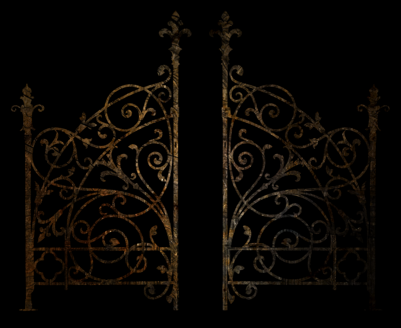 Художественная ковка на белом фоне