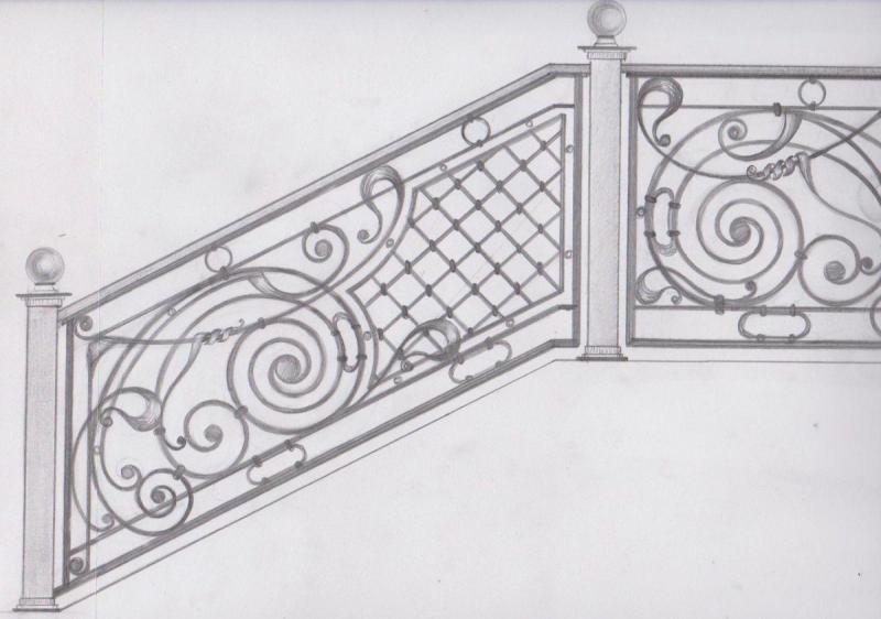 Кованые перила эскизы