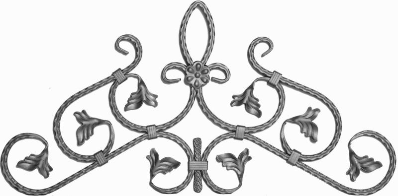 Художественная ковка на белом фоне