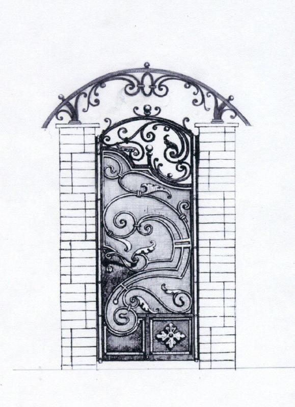 Кованые калитки эскизы