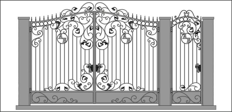 Кованые ворота Тамерлан