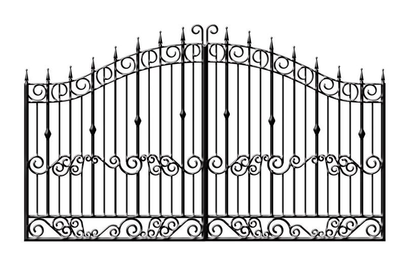 Кованый забор на прозрачном фоне