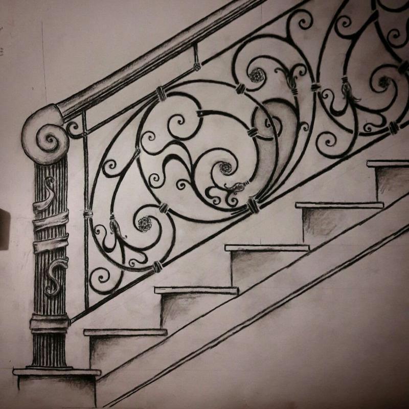 Кованые перила эскизы