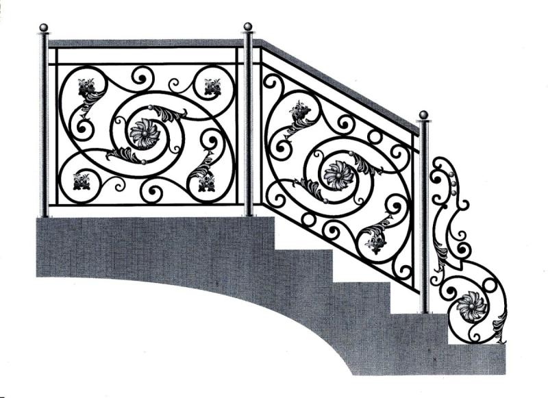 Перила ковка эскиз