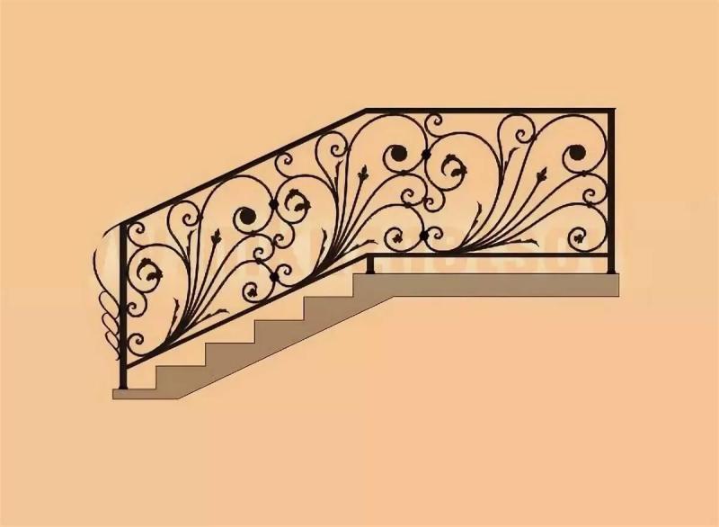 Кованые перила для лестницы