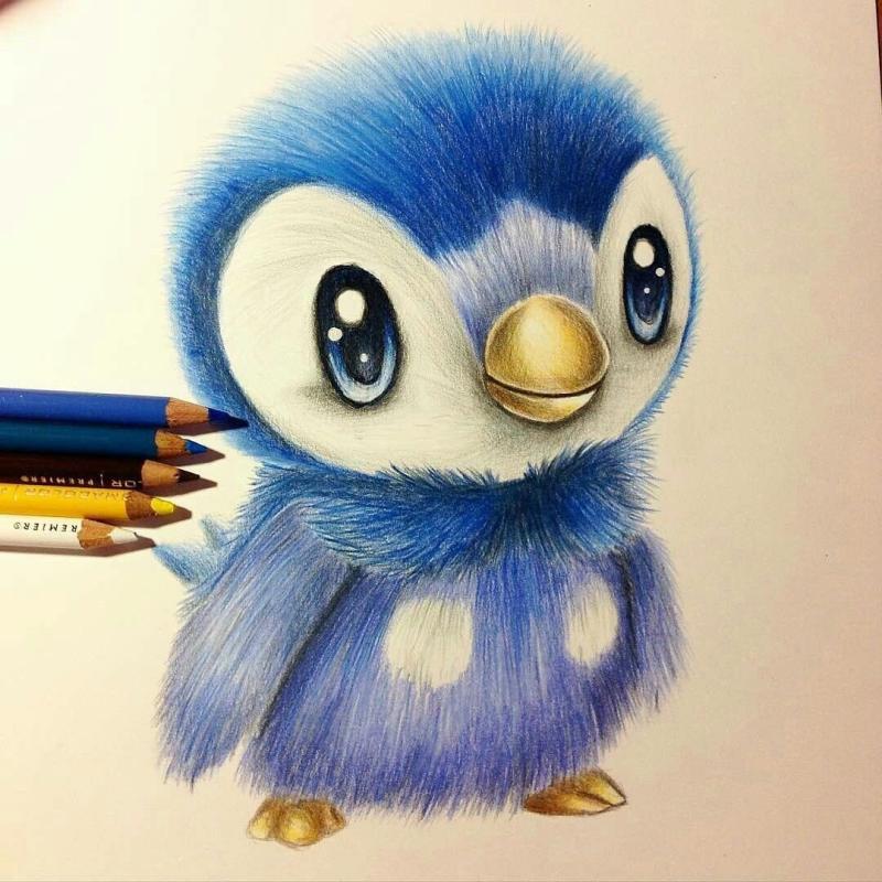 Милые рисунки цветными карандашами