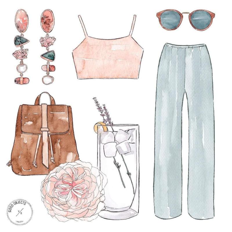 Платье из цветов эскиз