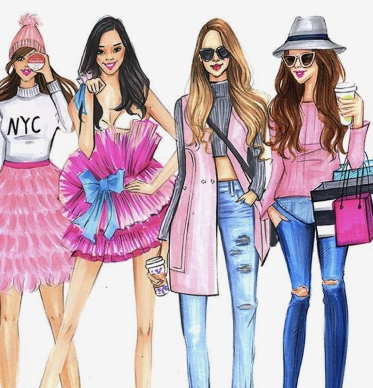 Зарисовки моделей одежды