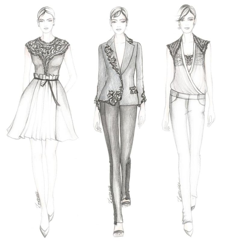 Раскраска одежда модная